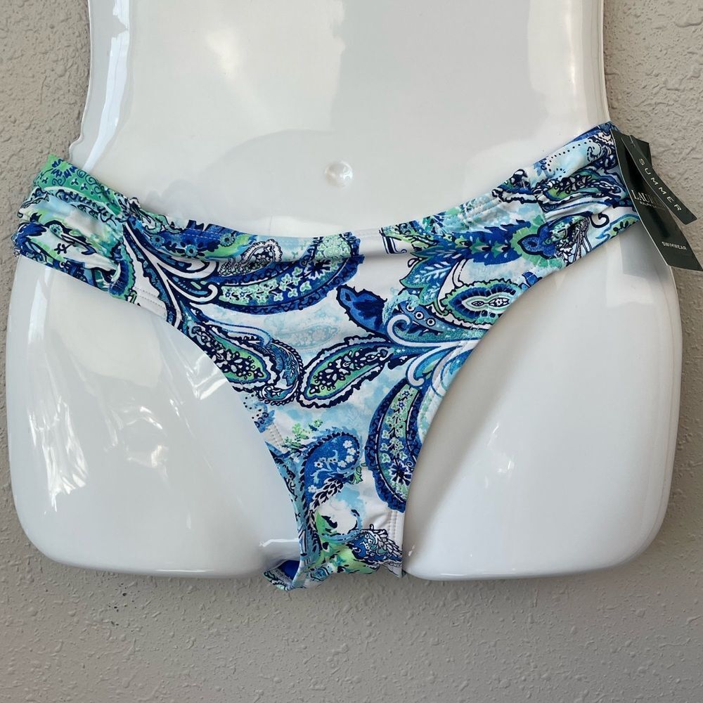 NWT Lauren Ralph Lauren Blue Paisley Bukini Bottoms Sizes 4,6,8,10,16